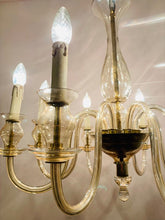 Load image into Gallery viewer, 1950s Czech Crystal Glass 8 Arm Chandelier