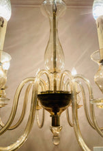 Load image into Gallery viewer, 1950s Czech Crystal Glass 8 Arm Chandelier