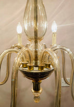Load image into Gallery viewer, 1950s Czech Crystal Glass 8 Arm Chandelier