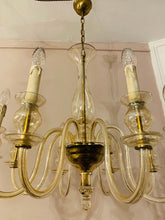 Load image into Gallery viewer, 1950s Czech Crystal Glass 8 Arm Chandelier