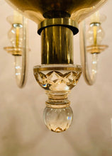 Load image into Gallery viewer, 1950s Czech Crystal Glass 8 Arm Chandelier