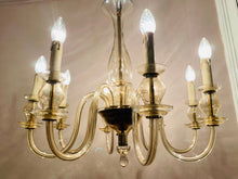Load image into Gallery viewer, 1950s Czech Crystal Glass 8 Arm Chandelier