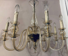 Load image into Gallery viewer, 1950s Czech Crystal Glass 8 Arm Chandelier