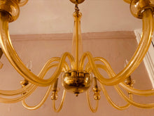 Load image into Gallery viewer, 1950s Czech Crystal Glass 10 Arm Chandelier