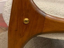 Load image into Gallery viewer, 1950s Danish White Boucle & Cherrywood Sofa