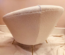 Load image into Gallery viewer, 1950s Italian Curved Armchair with Brass Legs