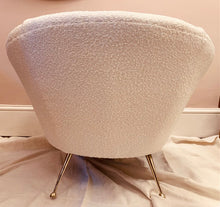 Load image into Gallery viewer, 1950s Italian Curved Armchair with Brass Legs