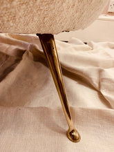 Load image into Gallery viewer, 1950s Italian Curved Armchair with Brass Legs