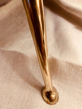 Load image into Gallery viewer, 1950s Italian Curved Armchair with Brass Legs