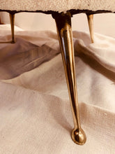 Load image into Gallery viewer, 1950s Italian Curved Armchair with Brass Legs