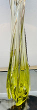 Load image into Gallery viewer, 1950s Val St Lambert Lime Green Glass Table Lamp