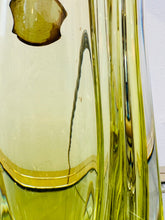 Load image into Gallery viewer, 1950s Val St Lambert Lime Green Glass Table Lamp