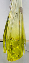 Load image into Gallery viewer, 1950s Val St Lambert Lime Green Glass Table Lamp