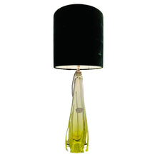 Load image into Gallery viewer, 1950s Val St Lambert Lime Green Glass Table Lamp