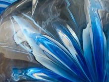 Load image into Gallery viewer, 1950s Val St Lambert Blue Twisted Glass Lamp Base