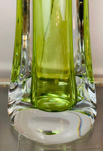 Load image into Gallery viewer, 1950s Val St Lambert Green & Clear Glass Table Lamp