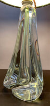 Load image into Gallery viewer, 1950s Val St Lambert Green Glass Table Lamp