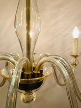 Load image into Gallery viewer, 1950s Czech Bohemian Crystal Glass Chandelier