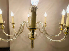 Load image into Gallery viewer, 1950s Czech Bohemian Crystal Glass Chandelier
