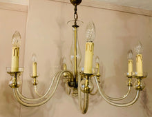 Load image into Gallery viewer, 1950s Czech Bohemian Crystal Glass Chandelier
