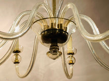 Load image into Gallery viewer, 1950s Czech Bohemian Crystal Glass Chandelier