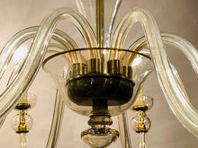 Load image into Gallery viewer, 1950s Czech Bohemian Crystal Glass Chandelier