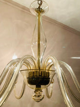 Load image into Gallery viewer, 1950s Czech Bohemian Crystal Glass Chandelier