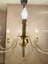 Load image into Gallery viewer, 1950s Czech Bohemian Crystal Glass Chandelier