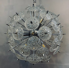 Load image into Gallery viewer, 1960s Val St Lambert Cut Glass Sputnik Chandelier