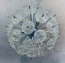 Load image into Gallery viewer, 1960s Val St Lambert Cut Glass Sputnik Chandelier