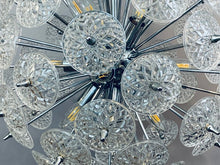 Load image into Gallery viewer, 1960s Val St Lambert Cut Glass Sputnik Chandelier
