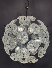 Load image into Gallery viewer, 1960s Val St Lambert Cut Glass Sputnik Chandelier
