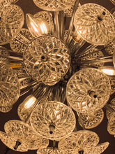 Load image into Gallery viewer, 1960s Val St Lambert Cut Glass Sputnik Chandelier