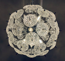Load image into Gallery viewer, 1960s Val St Lambert Cut Glass Sputnik Chandelier