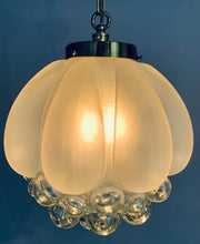 Load image into Gallery viewer, 1960s Bubble Glass Glashütte Limburg Pendant