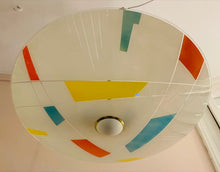 Load image into Gallery viewer, 1960s Czech Napako Glass Pendant Light
