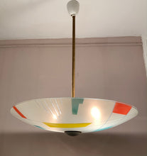 Load image into Gallery viewer, 1960s Czech Napako Glass Pendant Light