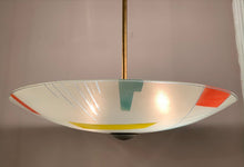 Load image into Gallery viewer, 1960s Czech Napako Glass Pendant Light
