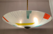 Load image into Gallery viewer, 1960s Czech Napako Glass Pendant Light