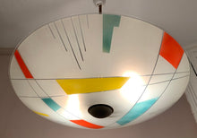 Load image into Gallery viewer, 1960s Czech Napako Glass Pendant Light