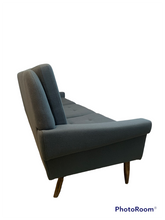 Load image into Gallery viewer, 1960s Danish 3-Seater Svend Skipper Blue Grey Sofa