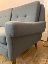 Load image into Gallery viewer, 1960s Danish 3-Seater Svend Skipper Blue Grey Sofa