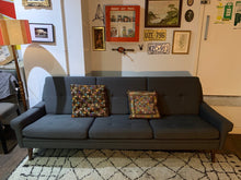 Load image into Gallery viewer, 1960s Danish 3-Seater Svend Skipper Blue Grey Sofa