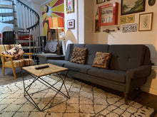 Load image into Gallery viewer, 1960s Danish 3-Seater Svend Skipper Blue Grey Sofa