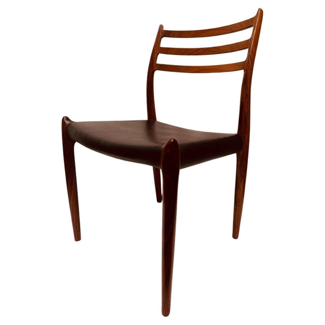 1960s Niels O. Møller Model 78 Rosewood Dining Chair