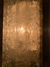 Load image into Gallery viewer, 1960s Doria Leuchten Ice Glass & Brass Wall Sconce