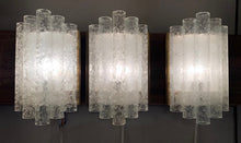 Load image into Gallery viewer, 1960s Doria Leuchten Ice Glass & Brass Wall Sconce