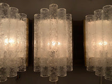 Load image into Gallery viewer, 1960s Doria Leuchten Ice Glass & Brass Wall Sconce