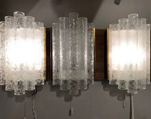 Load image into Gallery viewer, 1960s Doria Leuchten Ice Glass & Brass Wall Sconce