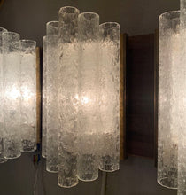 Load image into Gallery viewer, 1960s Doria Leuchten Ice Glass & Brass Wall Sconce